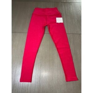 Beyond Yoga Spacedye Caught In The Midi High Waisted Leggings Red Womens Size M